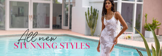All New Stunning Styles - Model is wearing the Monique Maxi Dress in White