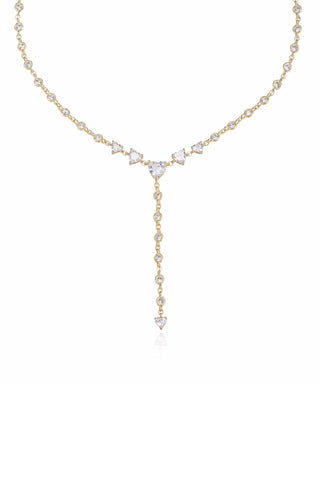 Queen of Hearts Crystal Lariat Necklace by Ettika