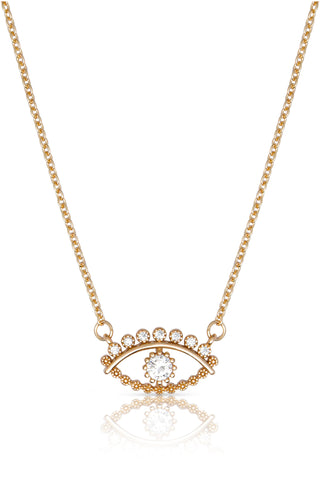 All Knowing Eye Crystal Necklace by Ettika