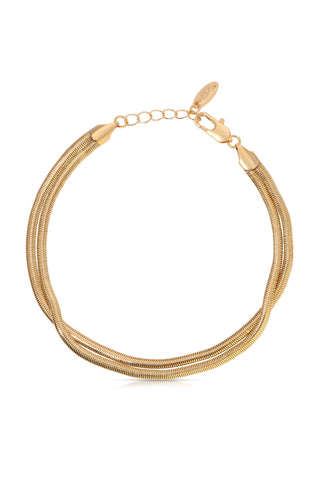 Slinky Snake Double Chain Anklet by Ettika