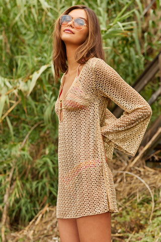 GOLDEN CROCHET TUNIC by Becca