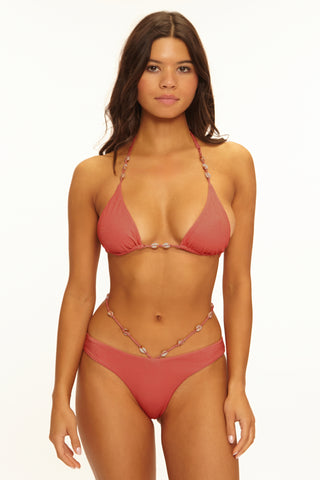 Brielle Triangle Top - Coral