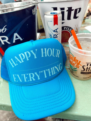 Happy Hour / Everything Trucker Hat by KenzKustomz