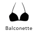 Sweet and Sporty Tops Category with icon showing the balconette silhouette