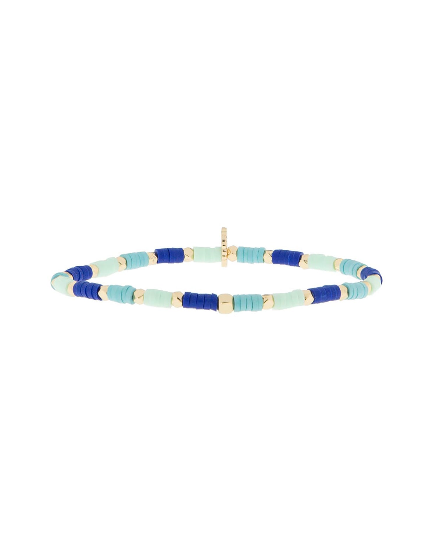 Mini Heishi Stretch Bracelet by Marlyn Schiff in Turquoise - Product View