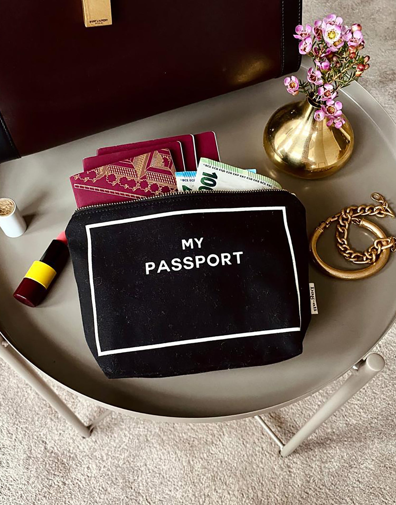 My Passport Case in Black by Bag-all - Product View