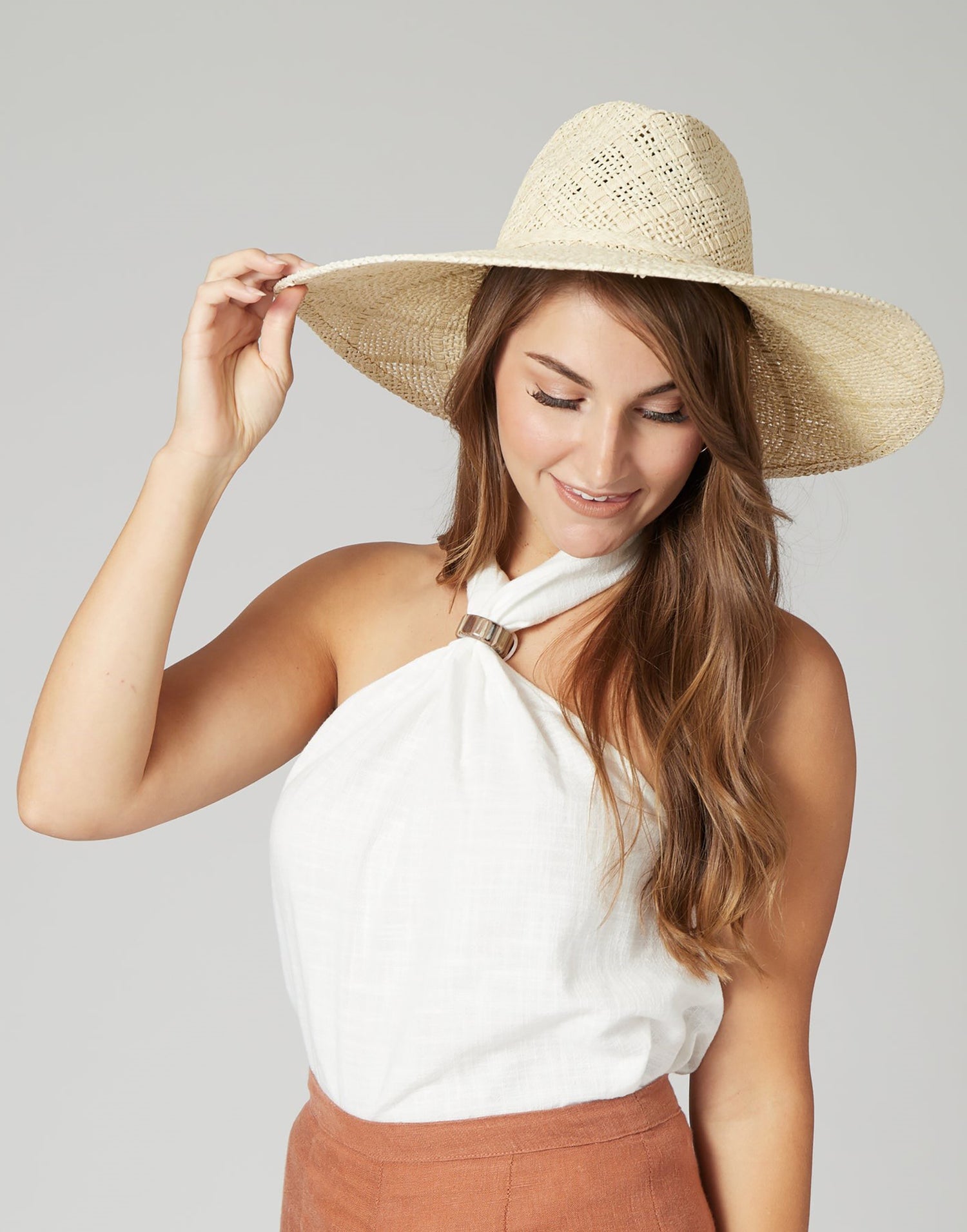 Sun Dialed Fedora by San Diego Hat Company in Natural - Front View