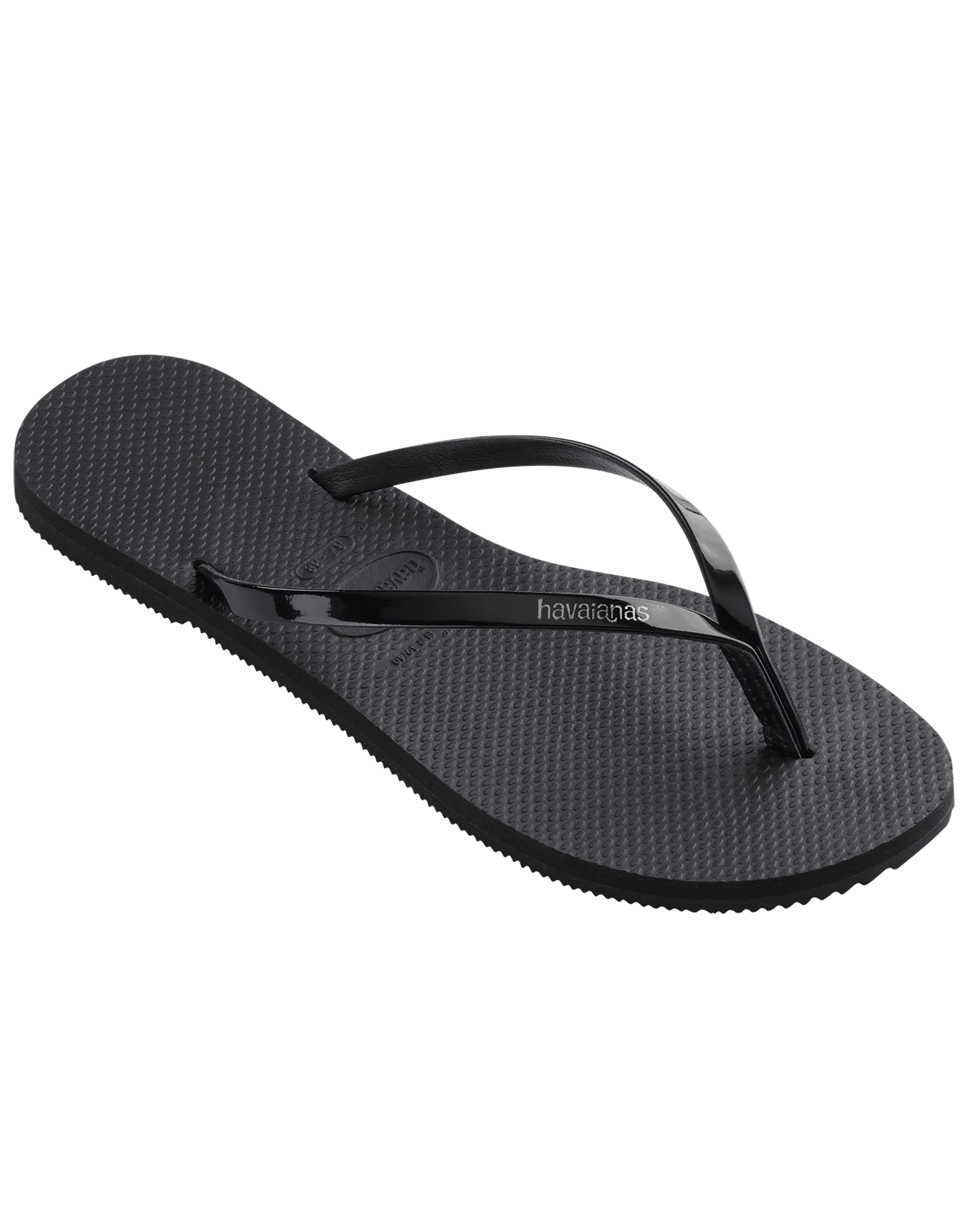 You Metallic Sandal by Havaianas in Black - Angled View