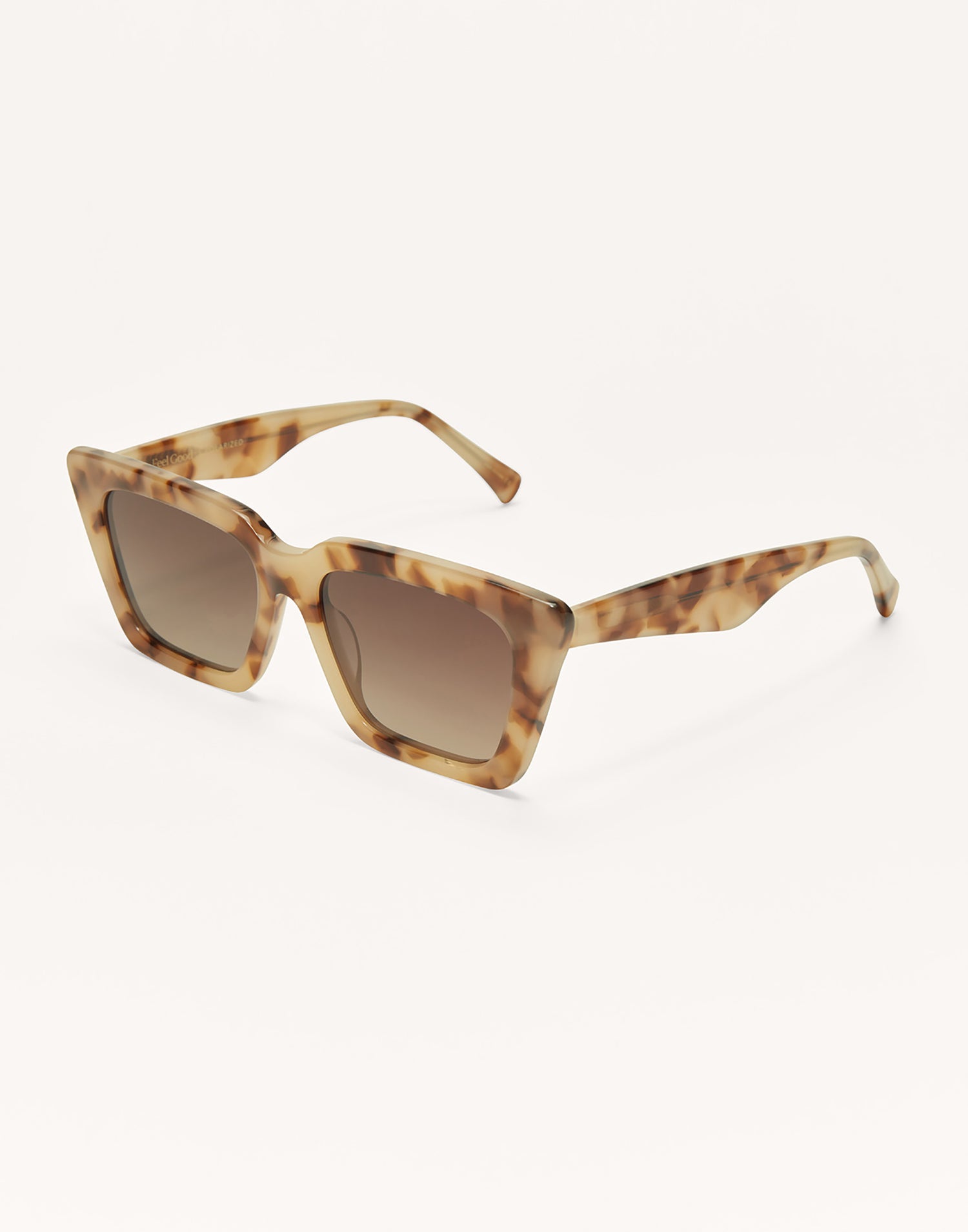 Feel Good Sunglasses by Z Supply in Blonde Tort - Angled View