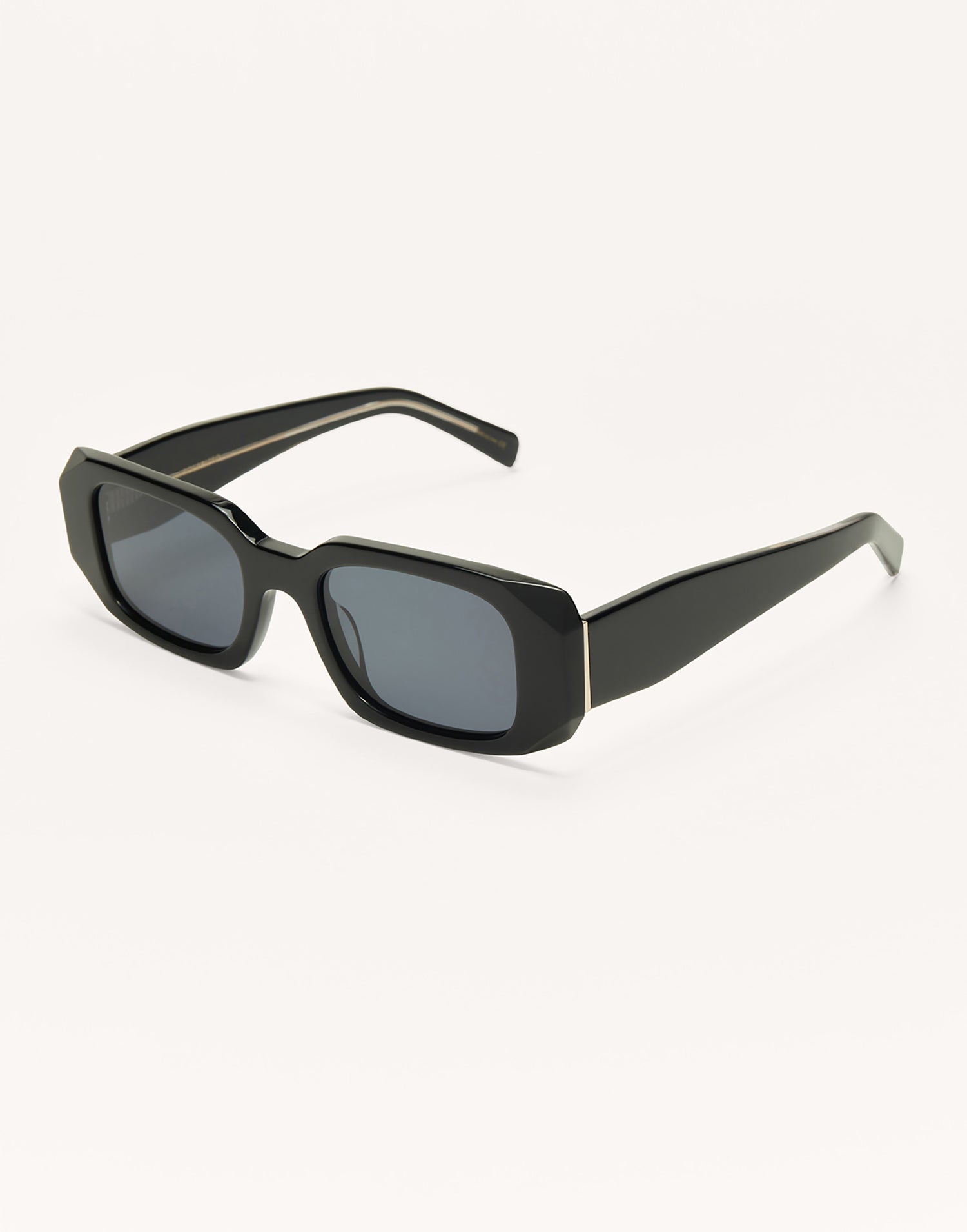 Off Duty Sunglasses by Z Supply in Polished Black - Angled View