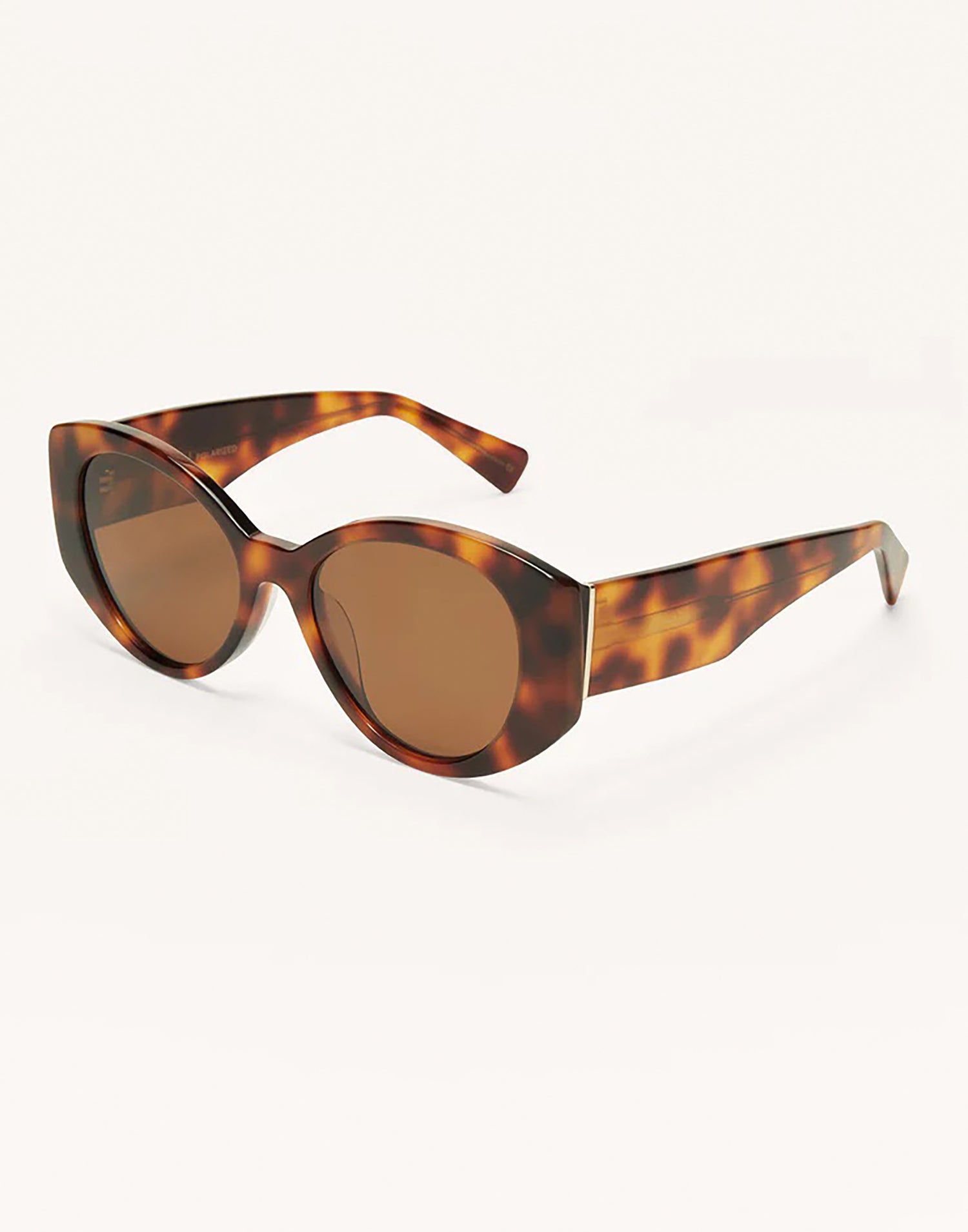 Daydream Sunglasses by Z Supply in Brown Tortoise - Angled View