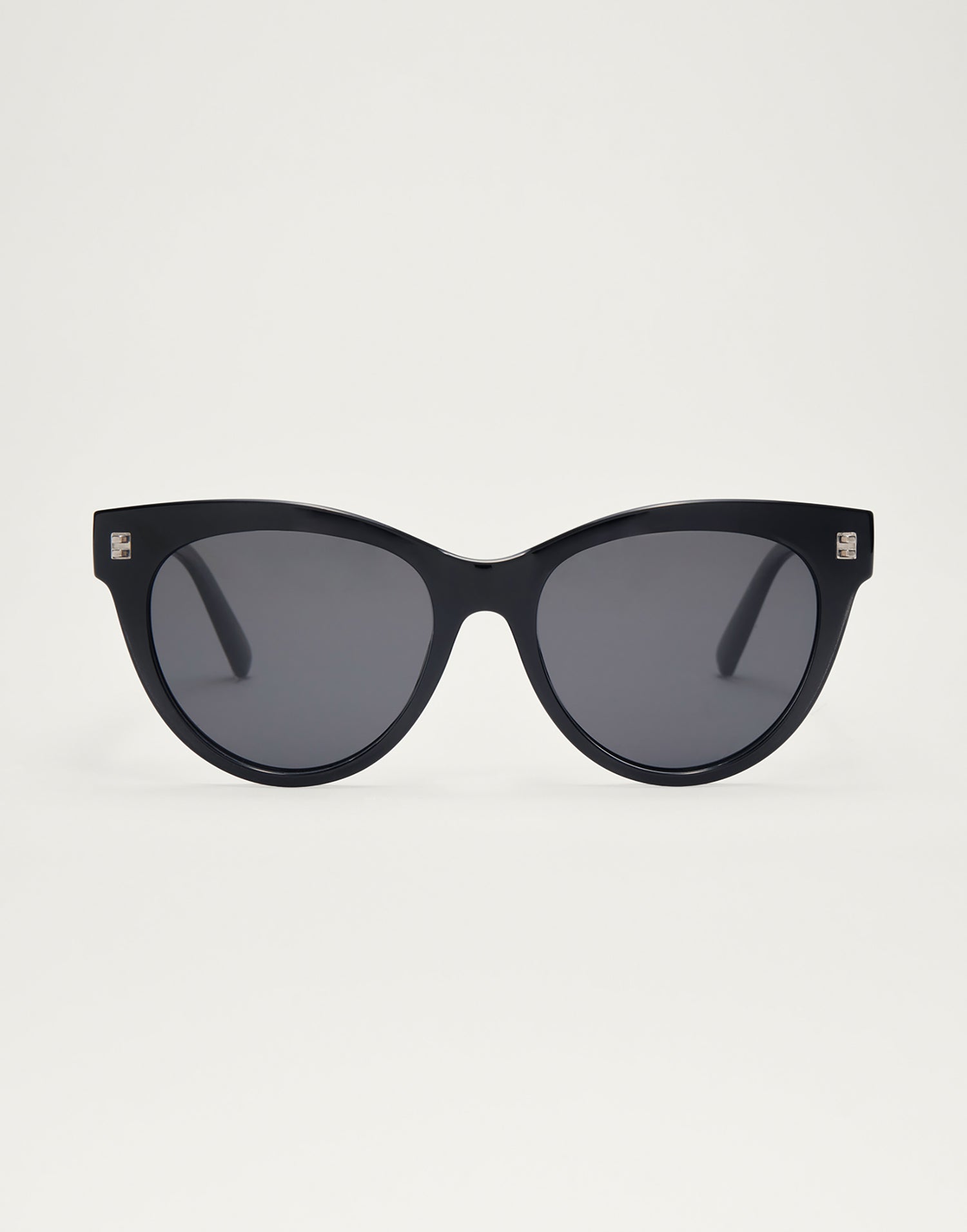 Bright Eyed Sunglasses by Z Supply in Crystal Black - Front View