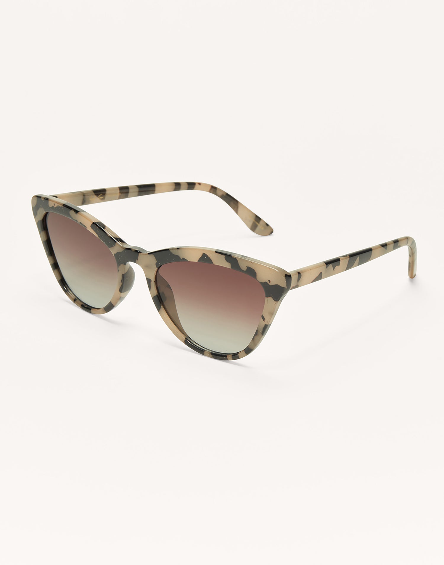 Rooftop Sunglasses by Z Supply in Brown Tortoise - Angled View