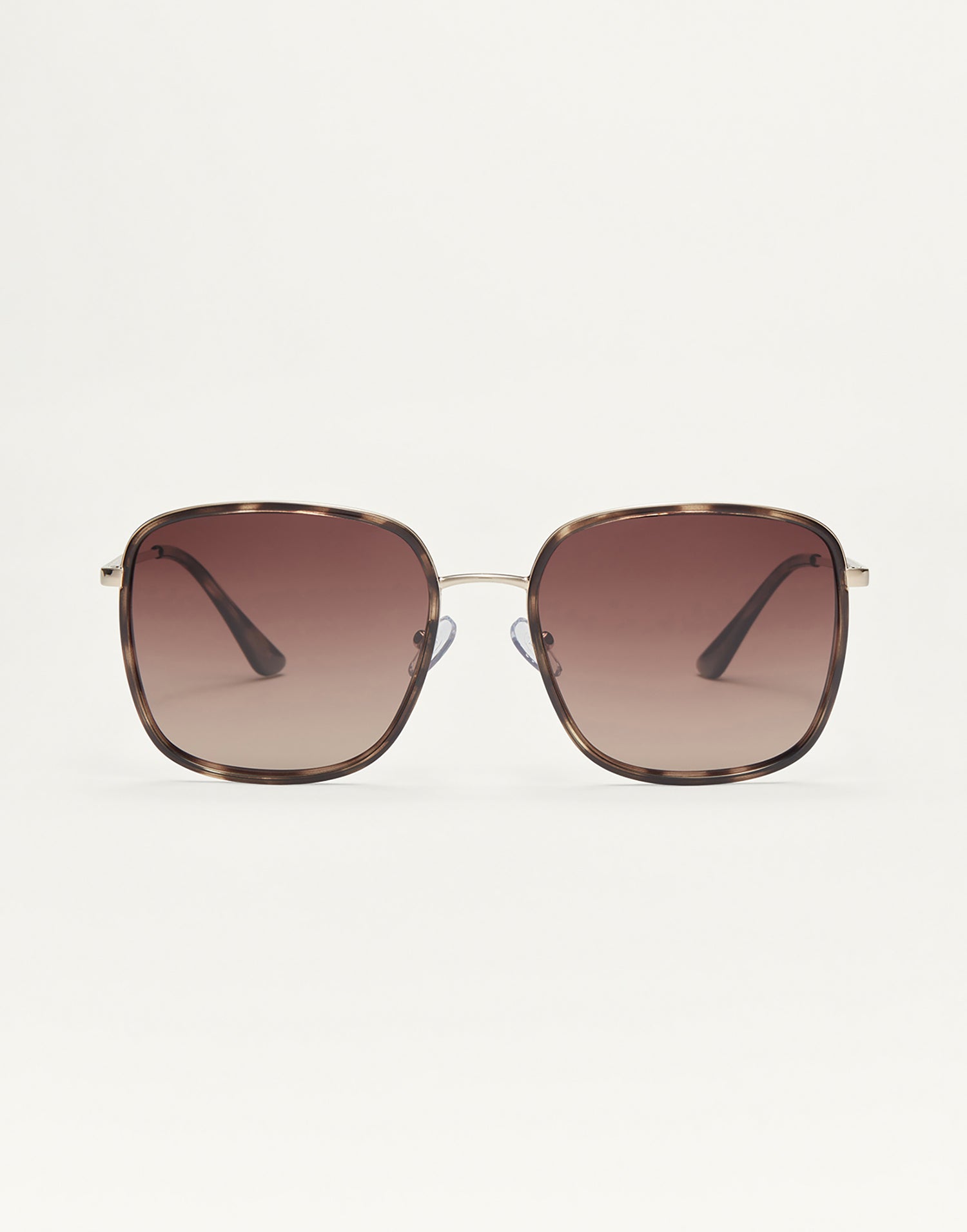 Escape Sunglasses by Z Supply in Brown Tortoise - Front View