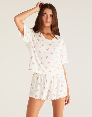 Watermelon Sleep Set by Z Supply in  White Shell - Front View