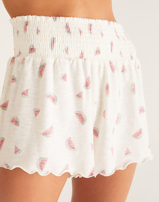 Watermelon Sleep Set by Z Supply in  White Shell - Alternate Front Detail View